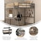 Flash Furniture Riley Loft Bed Frame w/Desk, Twin Size Wooden Bed Frame w/Guard Rails & Ladder - Light Gray MH-LBD5-LGY-T-GG - alternate 5